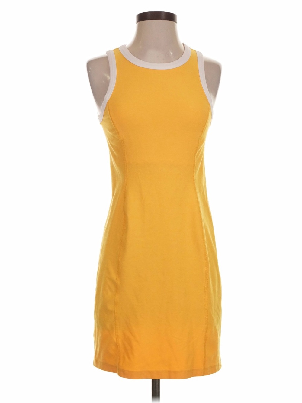 Beyond Yoga Yellow Mini Tank Dress with White Trim